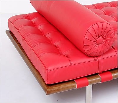 Exhibition Daybed - Standard Red Leather