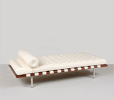 Exhibition Daybed - Beige White Leather