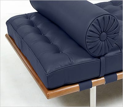 Exhibition Daybed - Navy Blue Leather