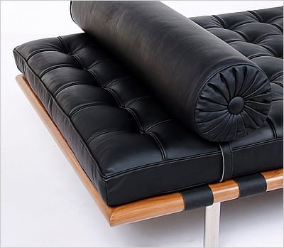 Exhibition Daybed - Premium Black Leather