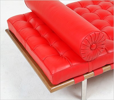 Exhibition Daybed - Premium Red Leather