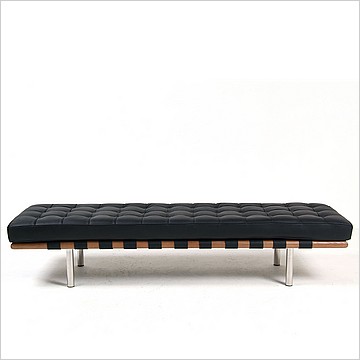 Modern Classics Barcelona Bench - Black Leather