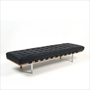 Modern Classics Barcelona Bench - Black Leather