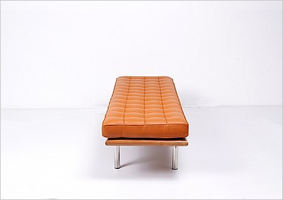 Exhibition 3-Seat Bench - Golden Tan Leather