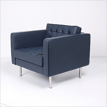 Mies van der Rohe Style: Resorhaus Lounge Chair - Navy Blue