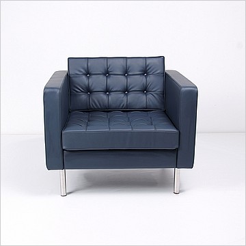 Mies van der Rohe Style: Resorhaus Lounge Chair - Navy Blue