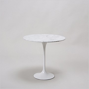 Tulip Side Table Round - Carrara Marble