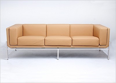 GM Lobby Sofa - Camel Tan Leather