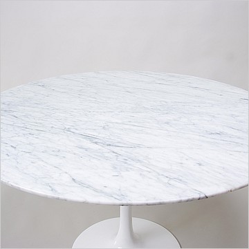 Tulip Dining Table Oval - Carrara Marble - Small
