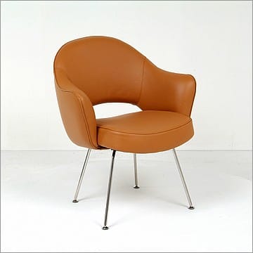 Saarinen Style: Executive Arm Chair Steel Legs