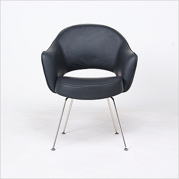 Saarinen Arm Chair - Premium Black Leather