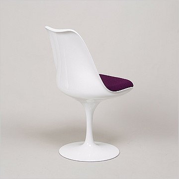 Saarinen Tulip Side Chair in Purple Fabric