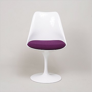 Saarinen Tulip Side Chair in Purple Fabric