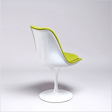 Saarinen Style: Tulip Side Chair - White Shell - Fully Upholstered