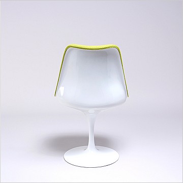 Saarinen Style: Tulip Side Chair - White Shell - Fully Upholstered