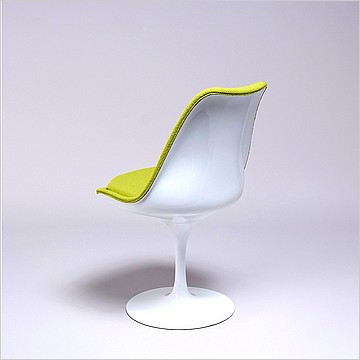 Saarinen Style: Tulip Side Chair - White Shell - Fully Upholstered