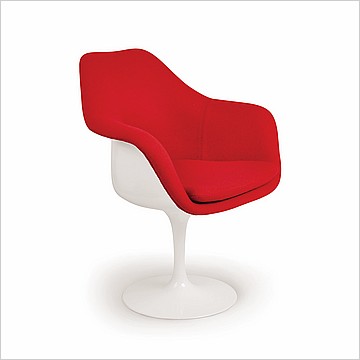 Saarinen Style Tulip Arm Chair Fully Upholstered