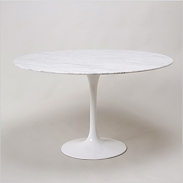 Tulip Dining Table Round - 48 Inch Diameter - Imitation Quartz