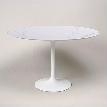Tulip Dining Table Round - 48 Inch Diameter - Imitation Quartz