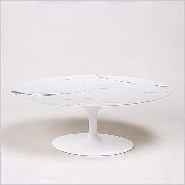 Tulip Coffee Table Oval - Imitation Quartz