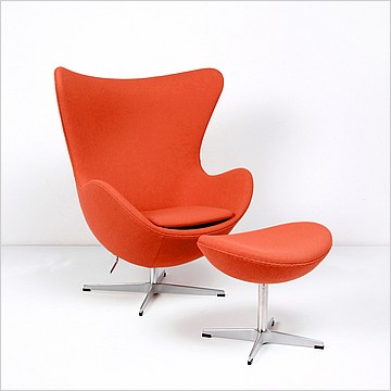 Jacobsen Egg Chair - Tangerine Orange