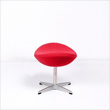 Jacobsen Egg Ottoman - Poppy Orange