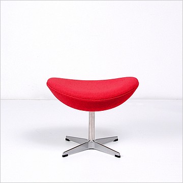 Jacobsen Egg Ottoman - Poppy Orange