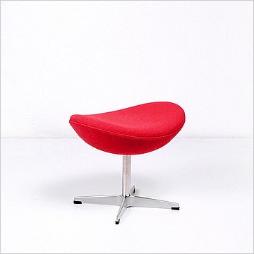 Jacobsen Egg Ottoman - Poppy Orange