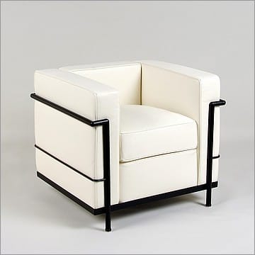 Le Corbusier Style LC2 Chair - Black Frame
