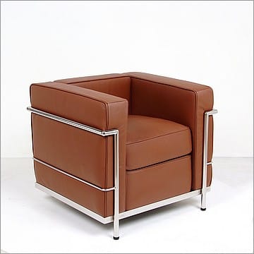 Petite Club Chair - Cocoa Brown Leather