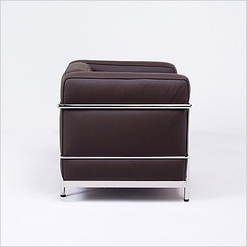 Le Corbusier Style LC2 Chair - Espresso Brown - View 2