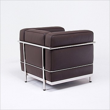 Le Corbusier Style LC2 Chair - Espresso Brown - View 3