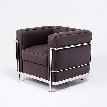 Le Corbusier Style LC2 Chair - Espresso Brown - View 7