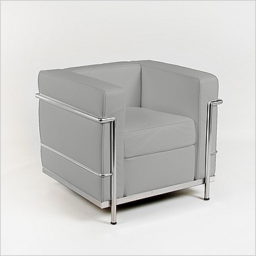 Petite Club Chair - Nimbus Gray Leather