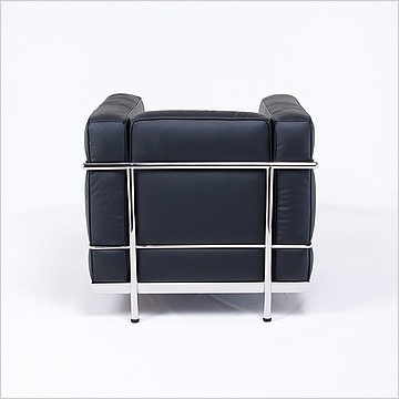 Petite Club Chair - Premium Black Leather