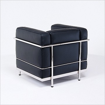 Petite Club Chair - Premium Black Leather