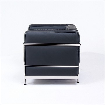 Petite Club Chair - Premium Black Leather