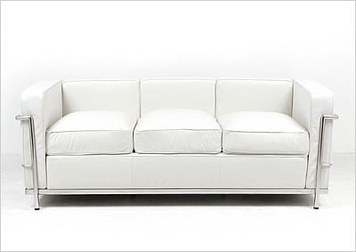 Petite Sofa - Alpine White Leather