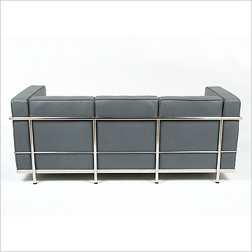 Le Corbusier Style LC2 sofa - Charcoal Gray - View 4