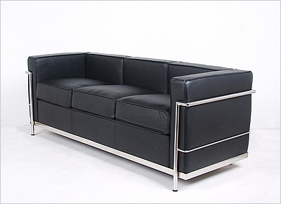 Petite Sofa - Standard Black Leather