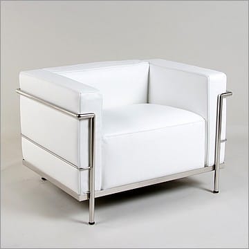 Grande Lounge Chair - Arctic White Leather