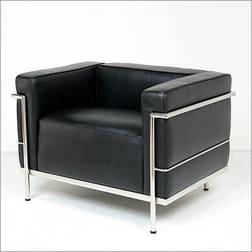 Le Corbusier Style LC3 Chair - Smooth Black - View 7