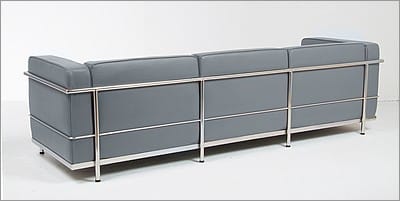 Grande Sofa - Charcoal Gray Leather