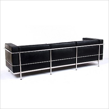 Le Corbusier Style LC3 sofa - Smooth Black - View 2