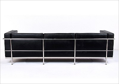 LC3 Sofa in Premium Black Italian Leather.