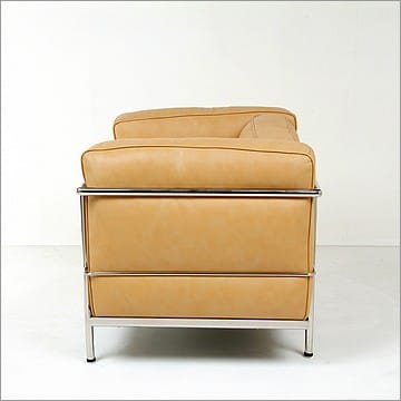 Le Corbusier Style LC3 Feather Relaxed Chair - Driftwood Tan - View 6