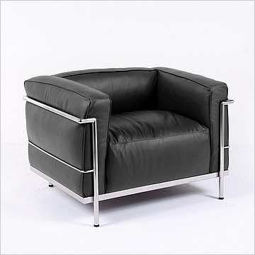 Grande Feather Relaxed Lounge Chair - Premium Black