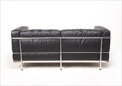 LC3 Loveseat in Black Italian Leather