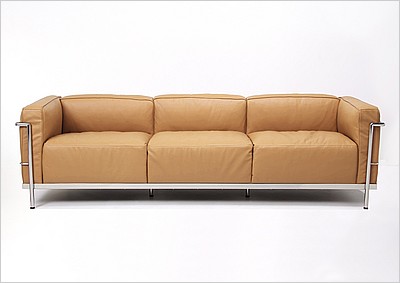 Grande Feather Relaxed Sofa - Driftwood Tan Leather