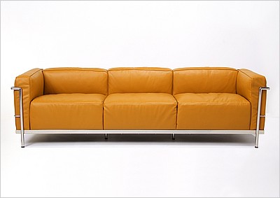 Grande Feather Relaxed Sofa - Golden Tan Leather